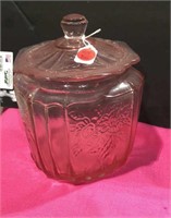 Pink Depression Cookie Jar