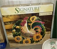 Signature Home Collection Rooster Plate