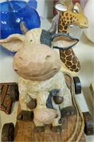Giraffee Glasses Holder, Cow Pull Toy