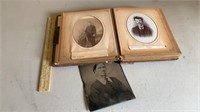 Early Photo Album- Several Tin Types