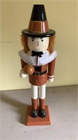 20" Wooden Pilgrim Nutcracker- Missing Nose