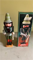 14" Wooden Soldier Nutcracker- Missing Feather