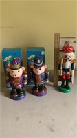 3- Smaller Wooden Soldier Nutcrackers