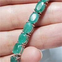 Silver Emerald(14.2ct) Bracelet