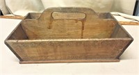 Wood Utensil Box w/ Decoration