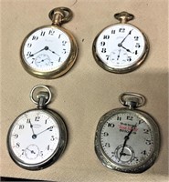 (4) Pocket Watches, Elgin, Illinois, Star Brand