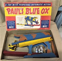 Paul's Blue Ox Toy in Original Box, 18"L