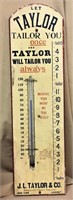 Taylor Tailors Wood Thermometer, 24"H
