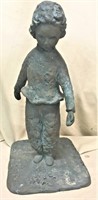 Bronze Figure of Young Girl, signed & Dated