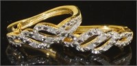 Beautiful Infinity Design Diamond Hoop Earrings