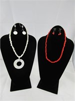 Vintage Costume Jewelry 2 Necklaces & Earrings