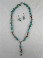 Turquoise Necklace & Earrings
