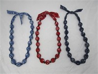 3 Colorful Bandana Necklaces