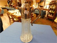 Silver Plate and Glass Carafe