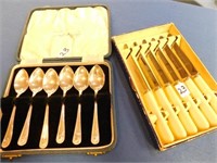 2 Boxed Sets -Coffee Spoons and Knives