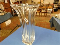 Heavy 12 inch Crystal  Vase - Artist Signed