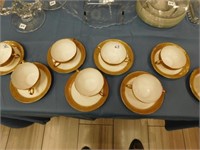 8 Limoges Bouillon Cups and Saucers