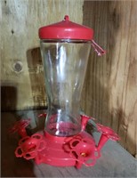 Red Hummingbird feeder