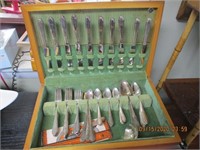 Silverplate Chest & Flatware-all one pattern
