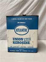 Atlantic Union Blue kerosene 2 gallon tin