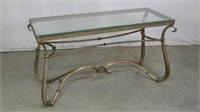 Metal Frame Table w/ Glass Top