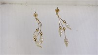 14K Yellow Gold & Cultured Pearl Dangle Earrings