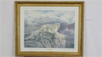 Willem S. De Beer snow Leopard Framed Print