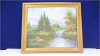 Artist Signed & Framed Oil on Canvas Painting