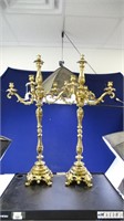 Brass-Colored Candelabras