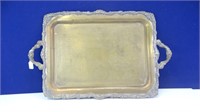 Large Silver-Plated Serving Tray