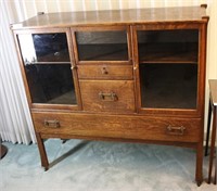 antique oak side board