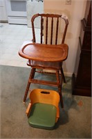 High chair and booster seat