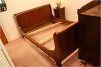 sleigh bed & nightstand