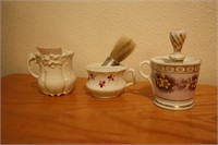 (3) shaving mugs