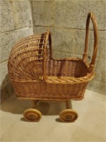 Wicker Decorative Stroller 26" High