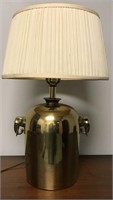 VINTAGE BRASS LAMP WITH ELEPHANTS