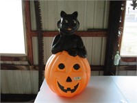 Cat and Jack-O-Lantern Pumkin Blowmold