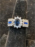 925 Blue stone Ring 
Never warn
Size 7