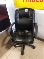 Black leatherette office chair