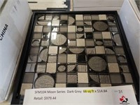 66 square feet of moon series dark grey mosaic