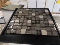 110 square feet glass stone dark grey mosaic tile