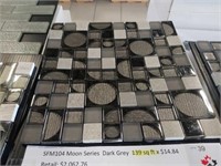 139 square feet of moon dark grey mosaic tile