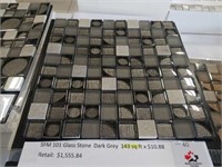 43 square feet of dark grey glass stone mosaic