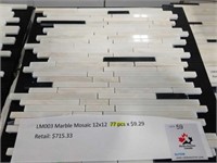 77 pieces of marble mosaic tile