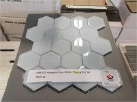 77 pieces of hexagon glass tile