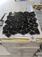 100 square feet of shaved Pebble black tile