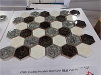88 pieces of crackled porcelain multicolor tile