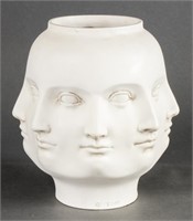 TMS Fornasetti Style "Perpetual Face" Vase