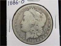1886 O MORGAN SILVER DOLLAR 90%