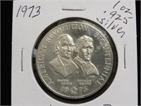 1973 1 OZ .925 SILVER BICENTENNIAL COIN BU